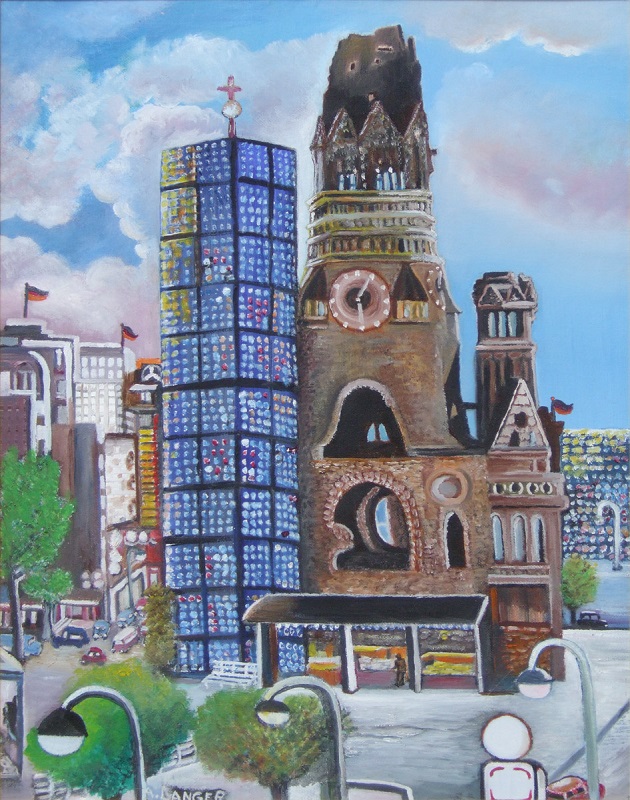Painting of the Kaiser Wilhelm Memorial Church, Berlin