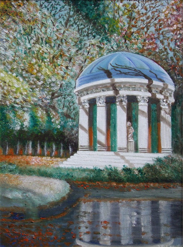 Painting of Marie Antoinette's Private Gazebo  at Versailles