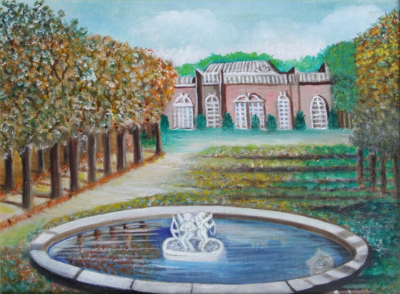 Painting of Le Petit Trianon at Versailles, France