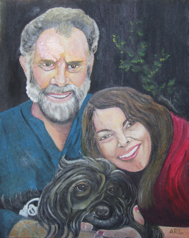Painting entitled Three Friends