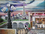 Painting entitled Paris Lights