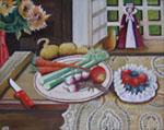 Painting entitled Sunlit Table