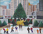 Painting entitled Rockefeller Rink