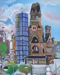 Painting entitled Kaiser Wihelm Memorial Church, Berlin