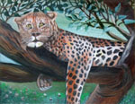 Painting entitled Tiger Surveying